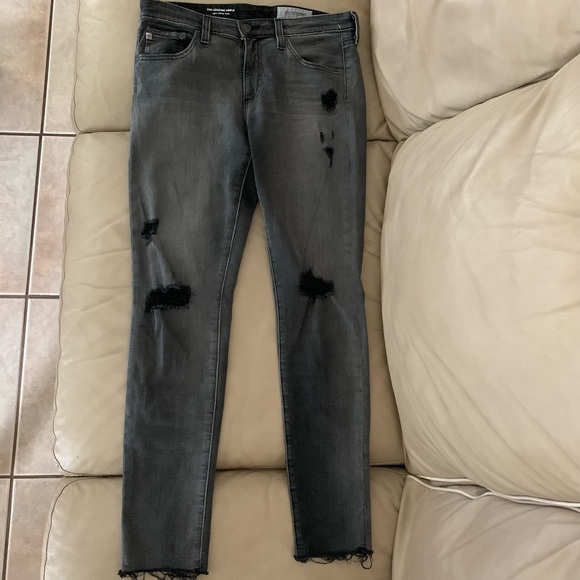 Adriano Goldschmied Skinny Destroyed Ankle Jeans - Picture 8 of 16